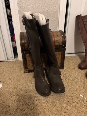 G by Guess Tall Riding Boots in Dark Brown